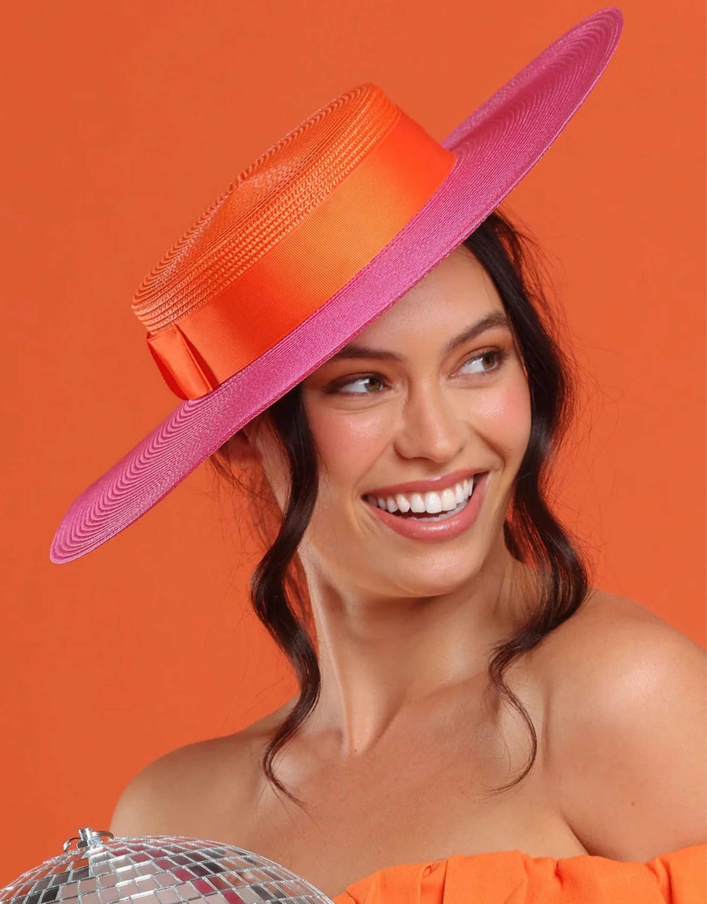 Morgan & Taylor - Domino Boater, Pink/Orange