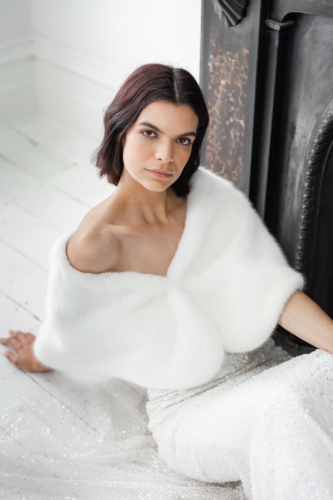 Unreal Fur - Yasmine Wrap, Ivory