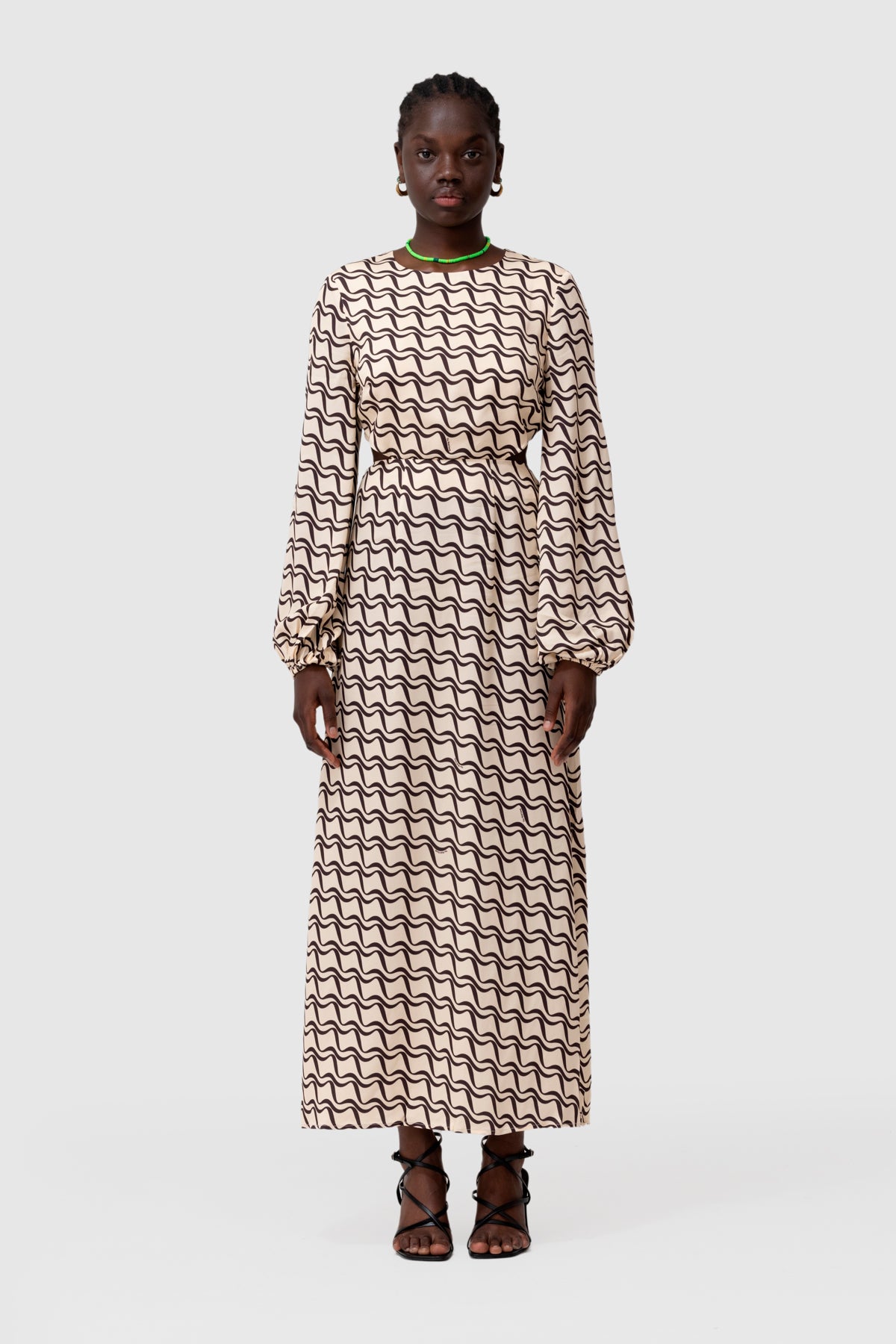 The Wolf Gang - Marrakesh Cut Out Dress, Black Wave