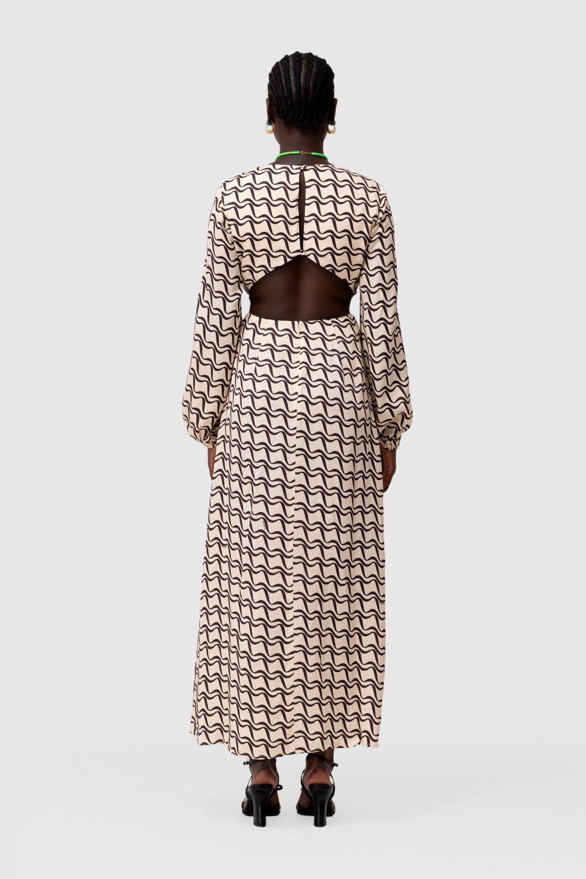 The Wolf Gang - Marrakesh Cut Out Dress, Black Wave