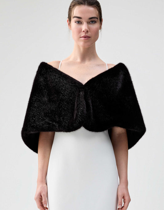 Unreal Fur - Yasmine Wrap, Black