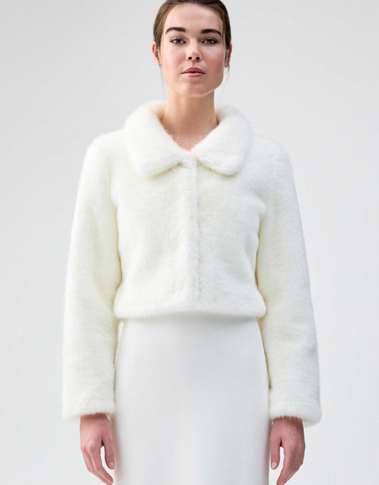 Unreal Fur - Tirage Cropped Jacket, Ivory