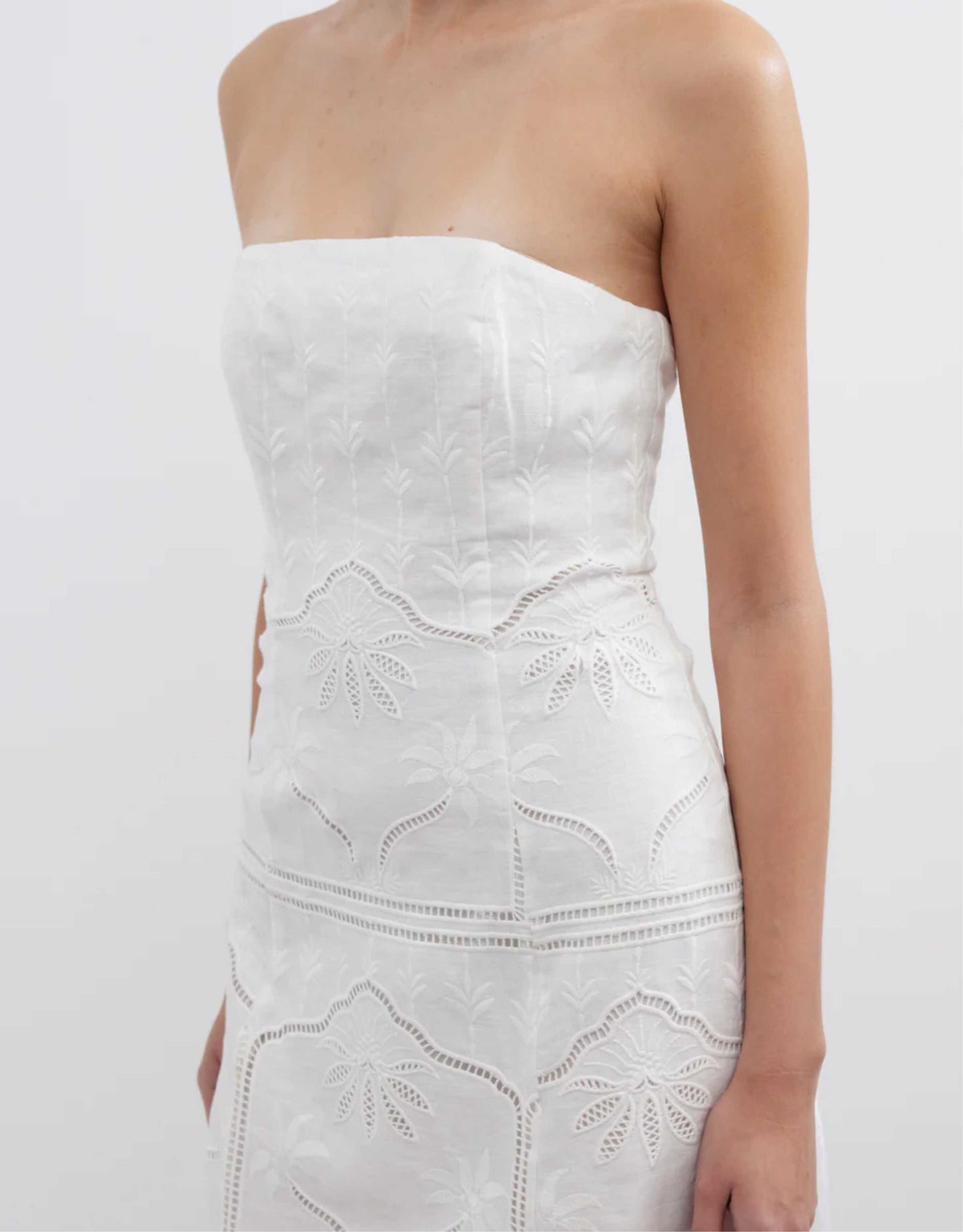 Pasduchas - Bonita Strapless Dress, White