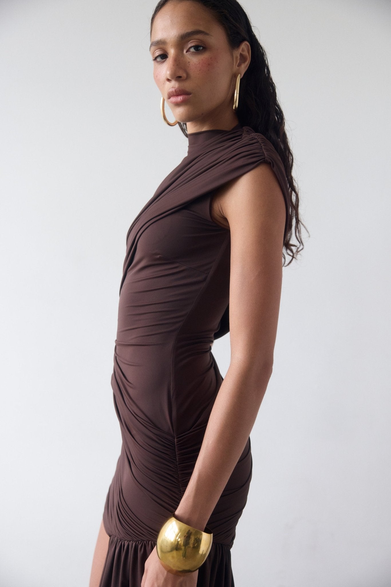 De La Vali - Ravenna Mini Dress, Chocolate Lucida Boutique Ballarat De La Vali - Ravenna Mini Dress, Chocolate Lucida Boutique Ballarat