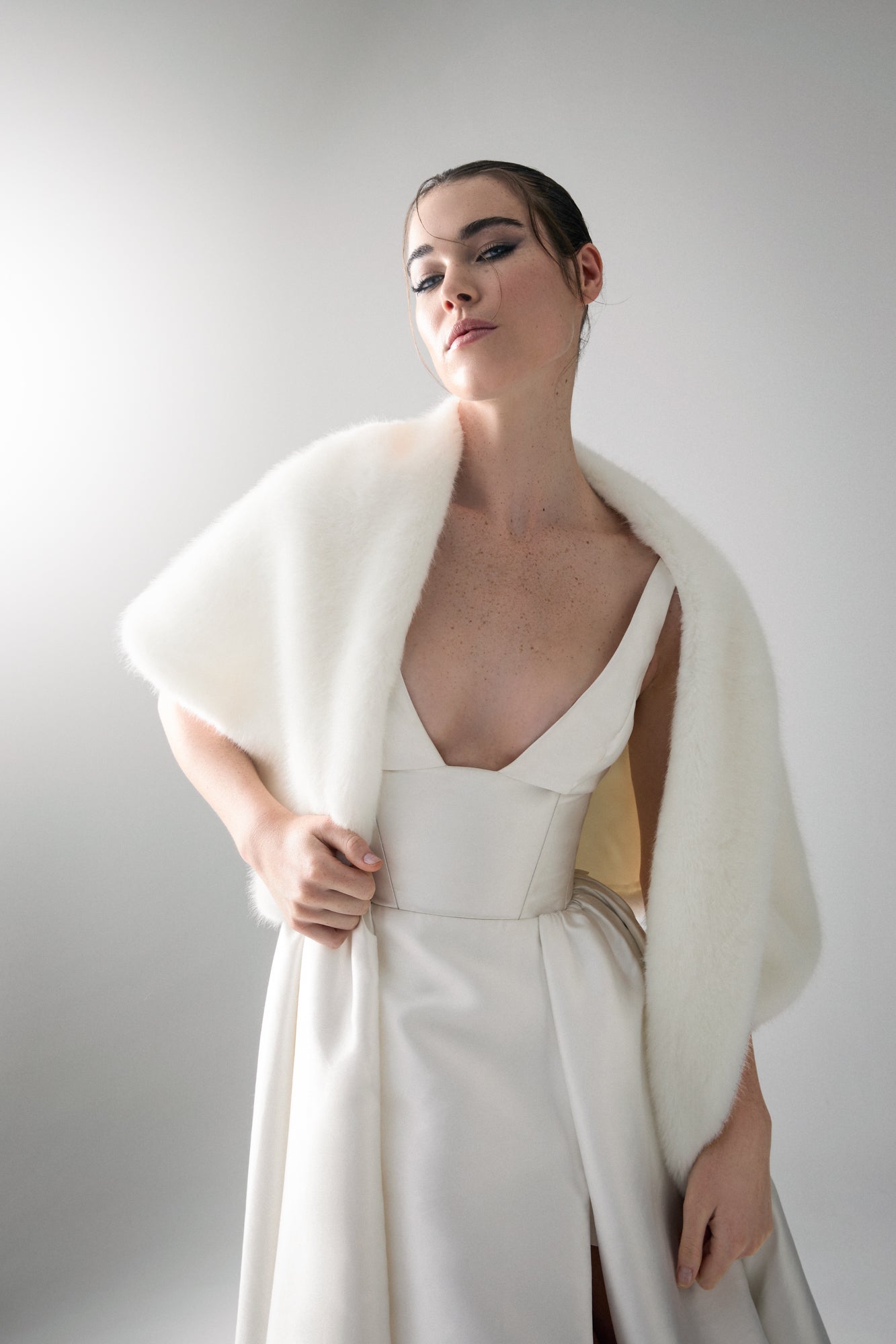 Unreal Fur - Yasmine Wrap, Ivory