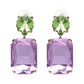 Boho Earrings, Purple