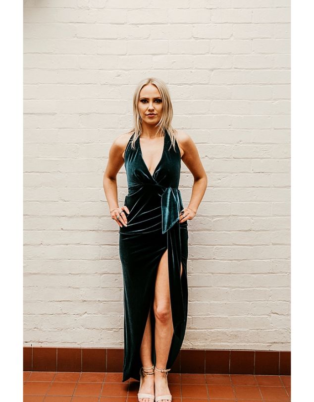 Nookie - Vixen Velvet Gown, Teal