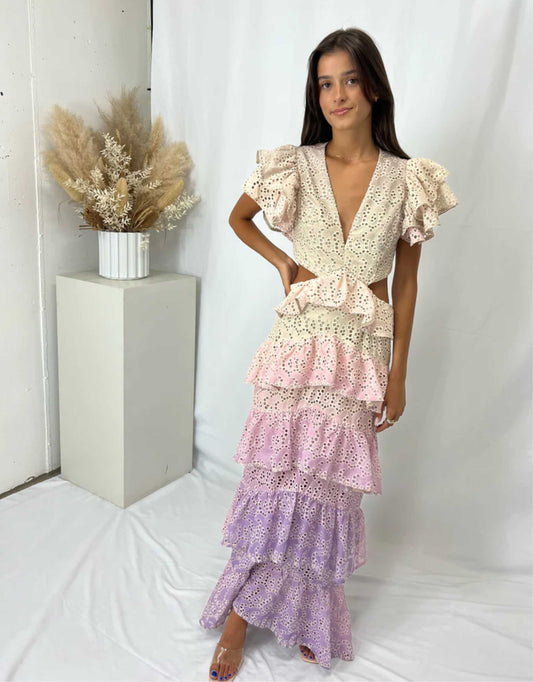 Elliatt - Vacation Maxi Dress, Lilac Ombre