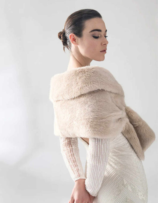 Unreal Fur - Champagne Wrap, Nude