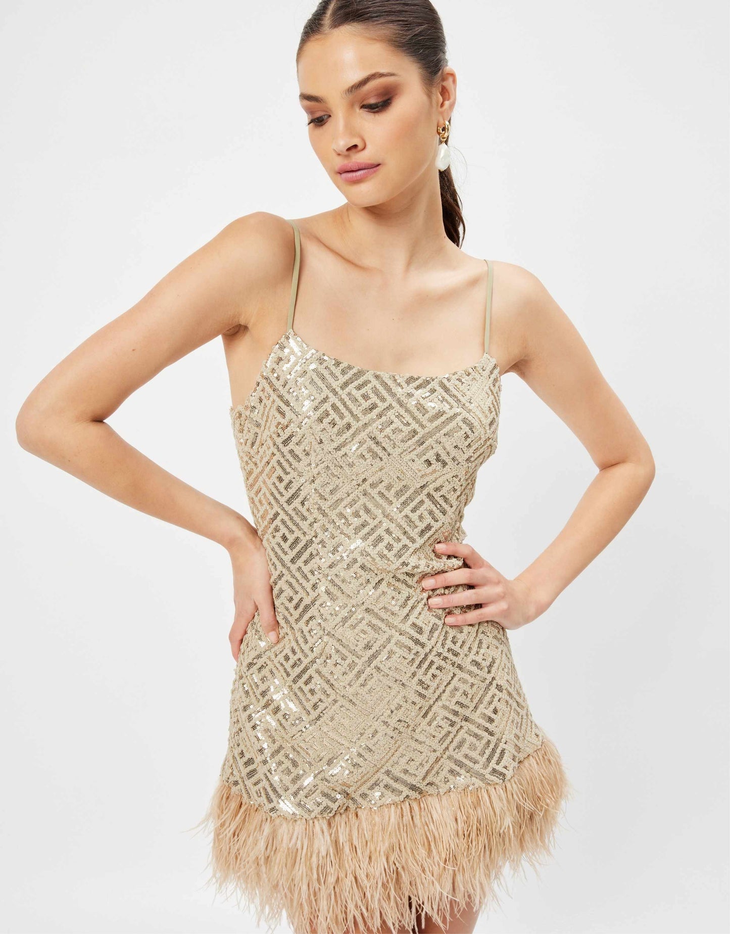 Elliatt - Petrea Mini Dress, Khaki